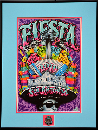 FIESTA 2019 SMALL POSTER FRAMED WITH PIN